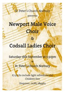St Peter, Norbury, Concert Notice - 16 Sept 2017